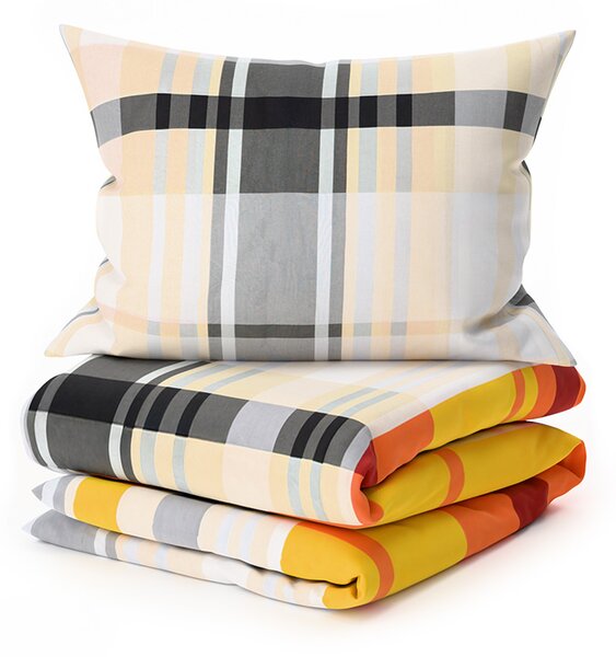 Lenjerie de pat din bumbac Renforce ORANGE KUBE colorat Dimensiunile lenjeriei: 70 x 90 cm | 140 x 200 cm