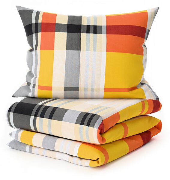 Lenjerie de pat din bumbac Renforce ORANGE KUBE colorat Dimensiunile lenjeriei: 70 x 90 cm | 140 x 200 cm