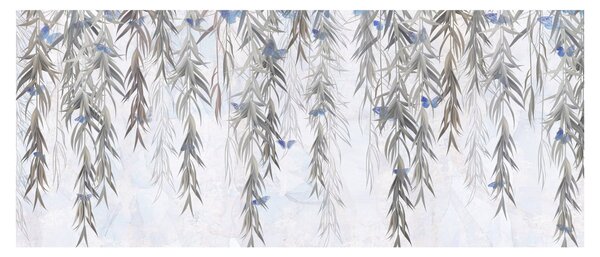 Tablou - Crenguțe de salcie cu fluturi (120x50 cm)