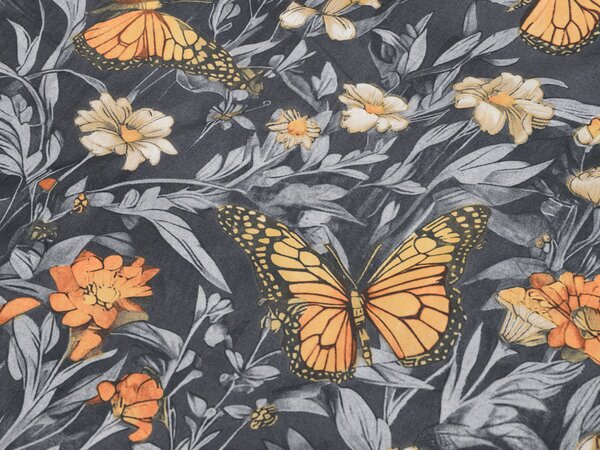 Lenjerie de pat din microfibra BUTTERFLY GARDEN albastru-gri Dimensiune lenjerie de pat: 70 x 90 cm | 140 x 200 cm