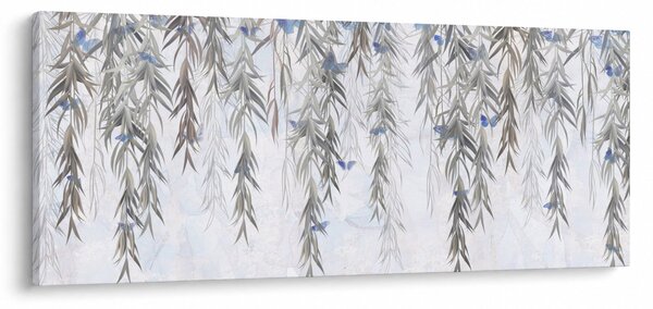 Tablou - Crenguțe de salcie cu fluturi (120x50 cm)
