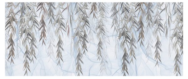 Tablou - Crenguțe de salcie fundal albastru (120x50 cm)