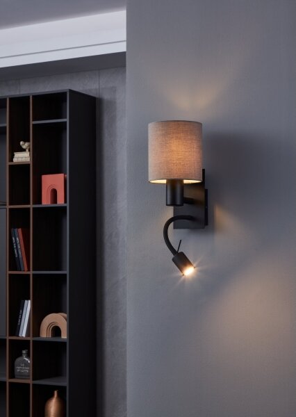 Eglo 900701 - Lampă LED flexibilă PASTERI 1xE27/40W/230V + LED/3,8W maro