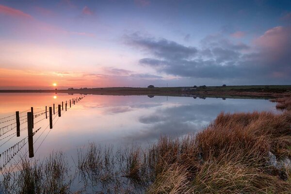 Fototapetă vlies apus de soare în cornwall 375 x 250 cm