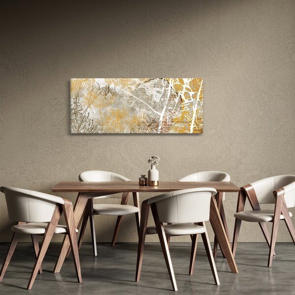 Tablou - Vintage perete cu flori (120x50 cm)