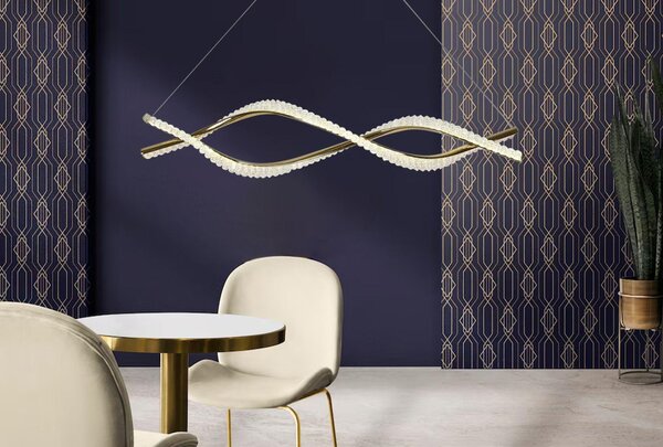 Toolight Toolight, lampă suspendată LED 95cm, 2800 lm, G033-CP, auriu strălucitor, OSW-06300
