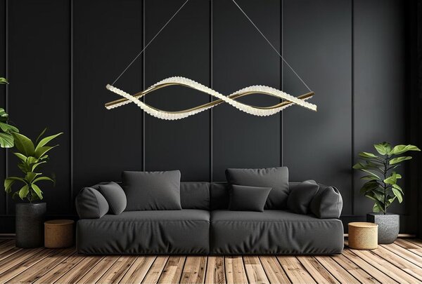 Toolight Toolight, lampă suspendată LED 95cm, 2800 lm, G033-CP, auriu strălucitor, OSW-06300