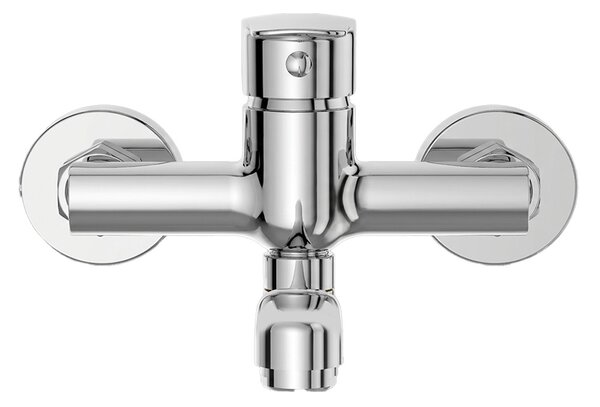 Mereo Mereo, Baterie de perete pentru chiuvetă Mereo, Pego, 150 mm, cu braț curbat plat 200 mm, cromat, MER-CB301P