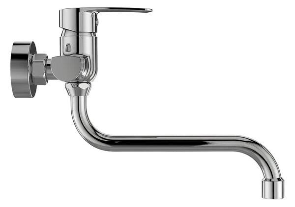 Mereo Mereo, Baterie de perete pentru chiuvetă Mereo, Pego, 150 mm, cu braț tubular ø 18 mm - 200 mm, cromat, MER-CB30101P