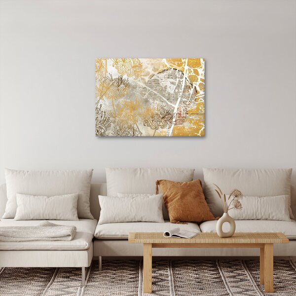 Tablou - Vintage perete cu flori (70x50 cm)