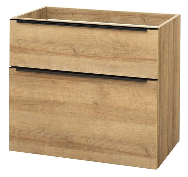 Mereo, Mereo Mailo, mobilier baie 80 cm, stejar Riviera, mâner negru, MER-CN521SBN