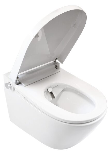 Mereo, WC Mereo cu bideu electronic integrat, FĂRĂ RAND, 592x380x430 cm, ceramic, cu scaune incluse, MER-VSD110S2
