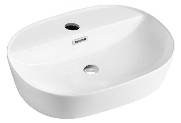 Mereo, Lavoar de blat Mereo cu preaplin, Lota, 500x380x150 mm, oval, ceramică, MER-UC503815