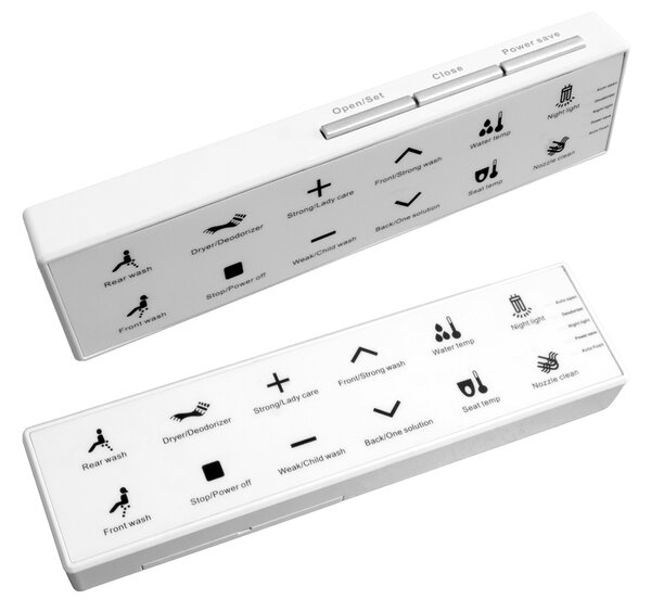 Mereo, WC Mereo cu bideu electronic integrat, FĂRĂ RAND, 592x380x430 cm, ceramic, cu scaune incluse, MER-VSD110S2