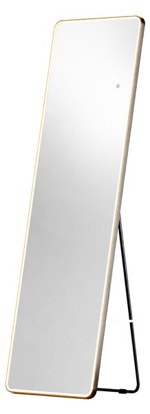 Mereo, Oglindă pătrată Mereo 500x1700 mm, iluminare LED, suspendată și de stat, ramă neagră, MER-CN188