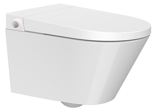 Mereo, WC Mereo cu bideu electronic integrat, FĂRĂ RAND, 592x380x430 cm, ceramic, cu scaune incluse, MER-VSD110S2
