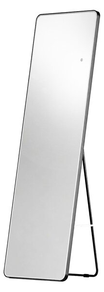Mereo, Oglindă pătrată Mereo 500x1700 mm, iluminare LED, suspendată și de stat, ramă neagră, MER-CN188