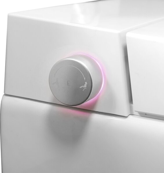 Mereo, WC Mereo cu bideu electronic integrat, FĂRĂ RAND, 592x380x430 cm, ceramic, cu scaune incluse, MER-VSD110S2