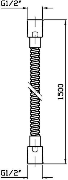 Zucchetti furtun de duș 150 cm crom Z93867