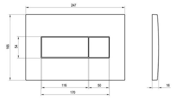 Ravak Uni buton de spălare pentru WC alb X01457