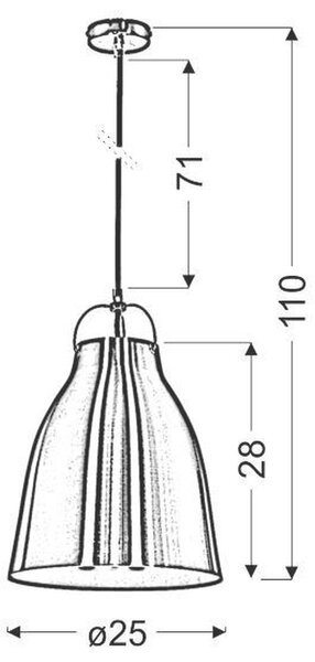 Candellux Pensilvania lampă suspendată 1x60 W cupru 31-39347