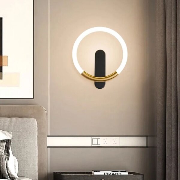 APLICĂ DE PERETE LED LHJ068-W C BRUSH GOLD/BLACK