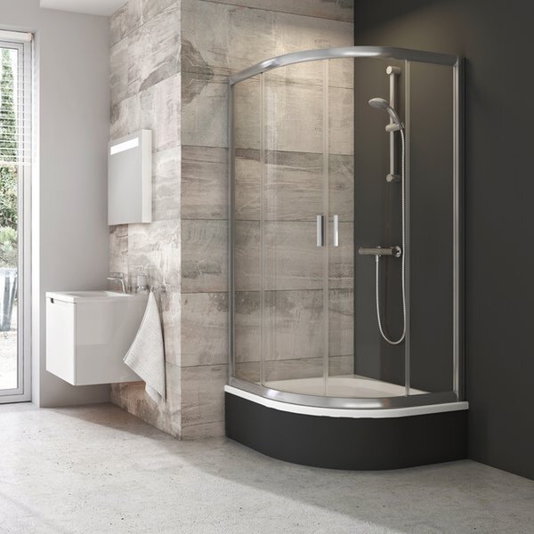 Ravak Blix cabină de duș 90x90 cm semicircular alb luciu/sticlă transparentă 3B270140Z1