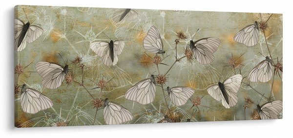 Tablou - Vintege fluturi (120x50 cm)