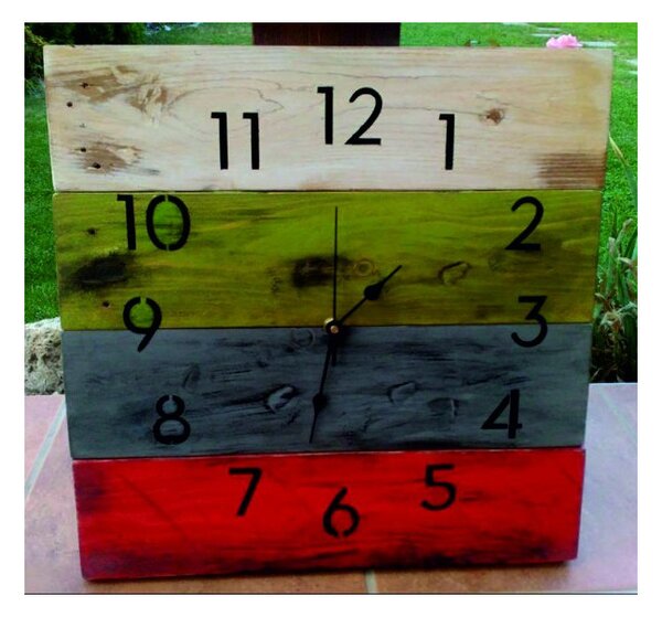 Sentop - Ceas de perete din lemn D40175 verde