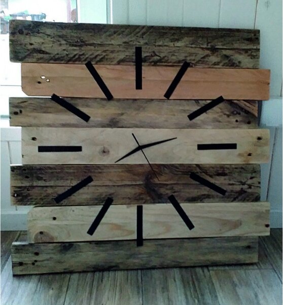 Ceas de perete din lemn masiv 55 cm I SENTOP D40177 maro