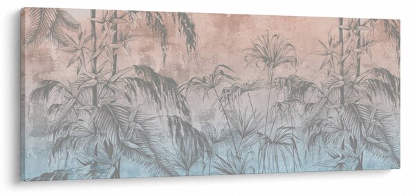 Tablou - Plante tropicale pe perete (120x50 cm)