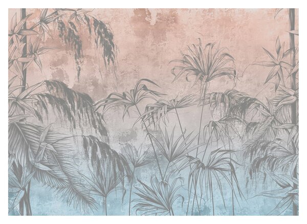 Tablou - Plante tropicale pe perete (70x50 cm)
