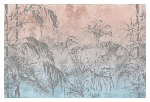 Tablou - Plante tropicale pe perete (90x60 cm)