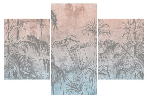 Tablou - Plante tropicale pe perete (90x60 cm)