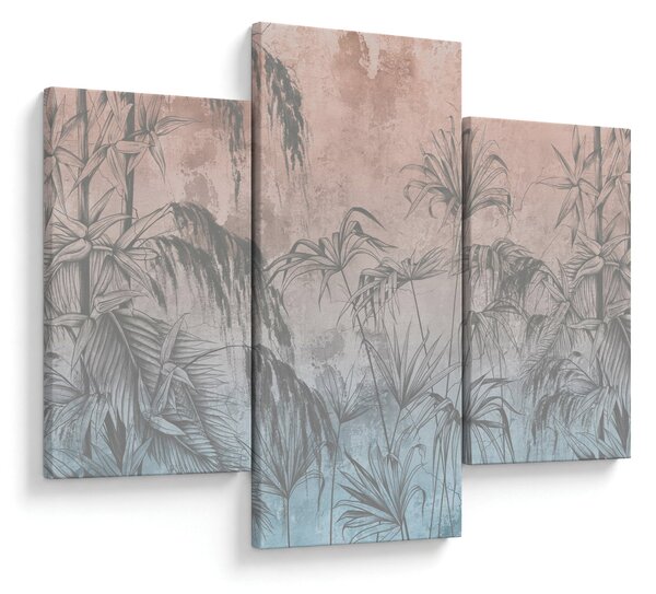 Tablou - Plante tropicale pe perete (90x60 cm)