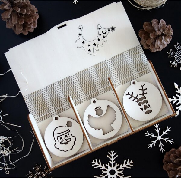 Colecție de decorațiuni de pom de Crăciun, 1 set -18 bucăți