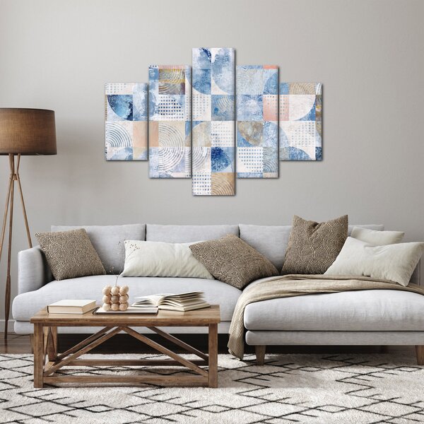 Tablou - figuri geometrice pe perete (150x105 cm)