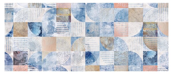 Tablou - figuri geometrice pe perete (120x50 cm)