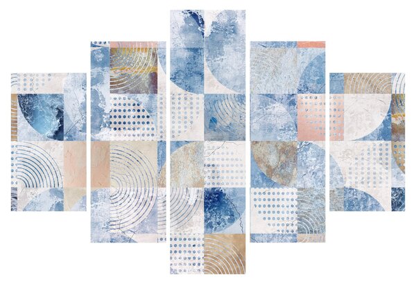 Tablou - figuri geometrice pe perete (150x105 cm)