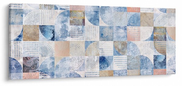 Tablou - figuri geometrice pe perete (120x50 cm)