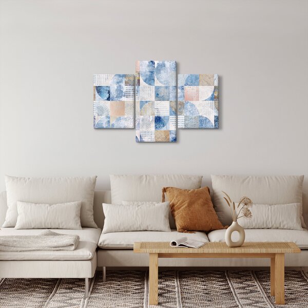 Tablou - figuri geometrice pe perete (90x60 cm)