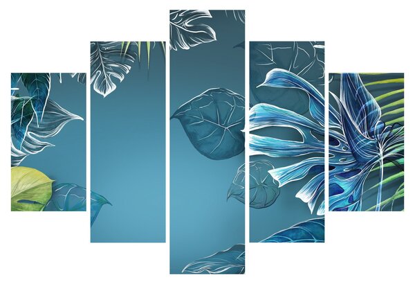 Tablou - Frunzele plantelor tropicale (150x105 cm)