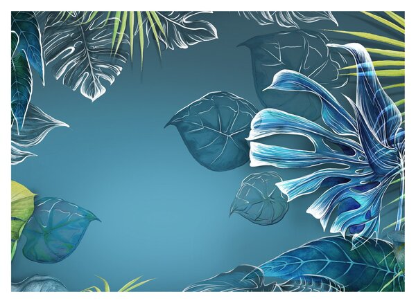 Tablou - Frunzele plantelor tropicale (70x50 cm)