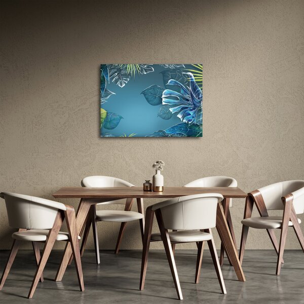 Tablou - Frunzele plantelor tropicale (70x50 cm)