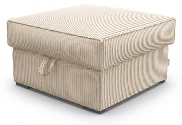 Taburet crem SMART COSARO cu spatiu de depozitare 65x65 cm