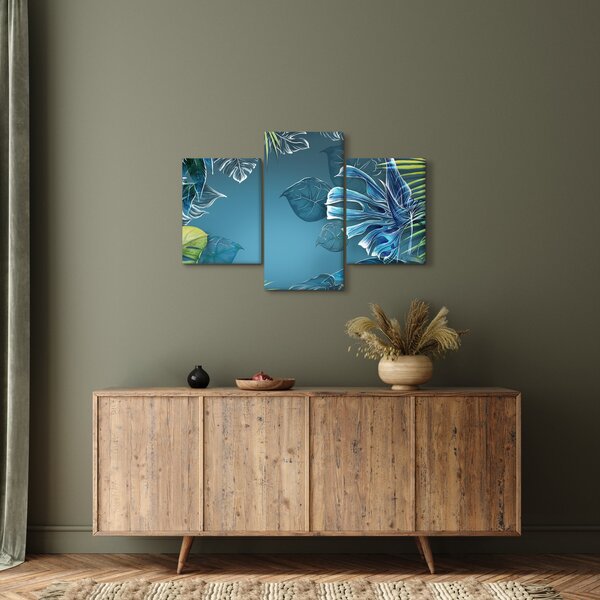 Tablou - Frunzele plantelor tropicale (90x60 cm)