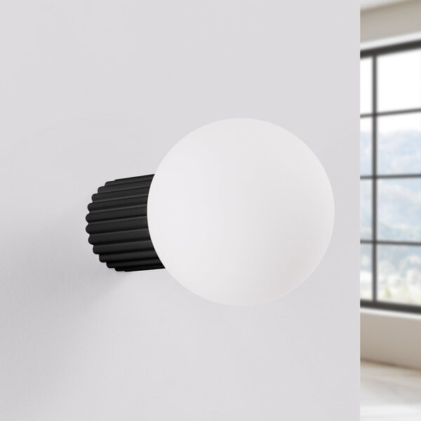 Lampă de perete SOLLUX LIGHTING, ORBI, reglabil, Negru, Baie, Aluminiu