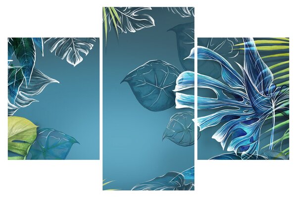 Tablou - Frunzele plantelor tropicale (90x60 cm)