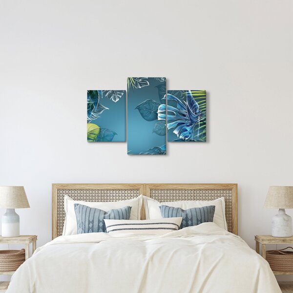 Tablou - Frunzele plantelor tropicale (90x60 cm)