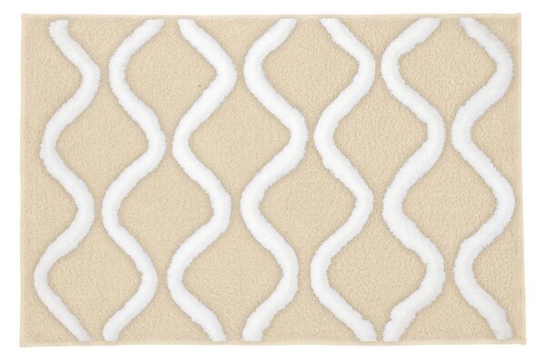 Kleine Wolke Piana covor de baie 90x60 cm dreptunghiular alb-bej 9180226519